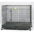 Solid metal wire dog crate pet cat cage